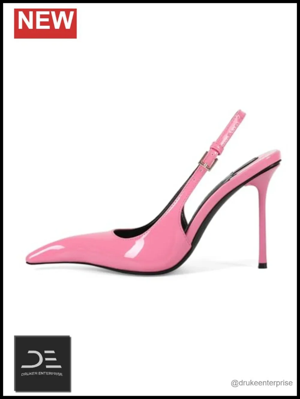 Saint Leia Women's Pointed Toe Stiletto Heel Slingback Sandals